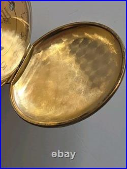 Vtg Jacques Prevard Swiss Hunter Case Pocket watch Date & Moon New Batt Free Shp