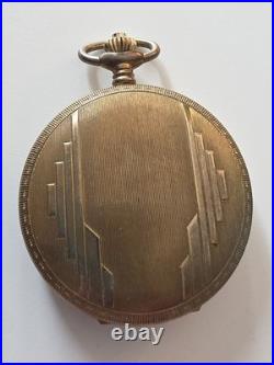 Vtg Jacques Prevard Swiss Hunter Case Pocket watch Date & Moon New Batt Free Shp