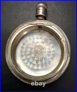 Vtg Phil A. W. C. Co. Sterling Silver 18-Size Pocket Watch Case For Scrap/Repair