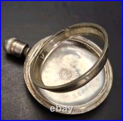 Vtg Phil A. W. C. Co. Sterling Silver 18-Size Pocket Watch Case For Scrap/Repair