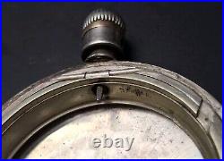 Vtg Phil A. W. C. Co. Sterling Silver 18-Size Pocket Watch Case For Scrap/Repair