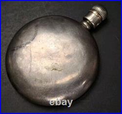 Vtg Phil A. W. C. Co. Sterling Silver 18-Size Pocket Watch Case For Scrap/Repair