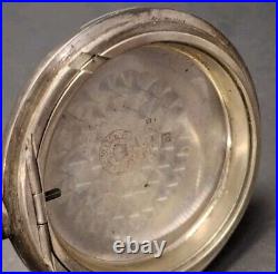 Vtg Phil A. W. C. Co. Sterling Silver 18-Size Pocket Watch Case For Scrap/Repair
