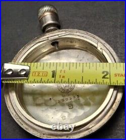 Vtg Phil A. W. C. Co. Sterling Silver 18-Size Pocket Watch Case For Scrap/Repair