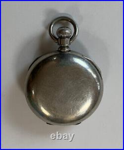 Vtg Pocket Watch Case w Nude Female Shadowbox Steampunk Elgin Dances Wiggles