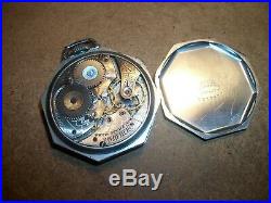 Vtg. Working 1919 Waltham Pocket Watch/Model 1894 Size 12 Star Hexagon Case