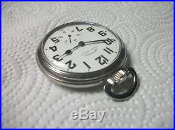 Vtg. Working Hamilton Traffic Special Pocket Watch Cal 669 Size 16/Stainless Case