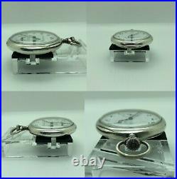 W1030 ULYSSE NARDIN LOCLE & GENEVE Pocket watch Silver case Double lid PR