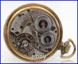 WALTHAM 17j 20647795 GR. 625 DERBY STURDY ROLLED PLATE CASE POCKET WATCH(JV)