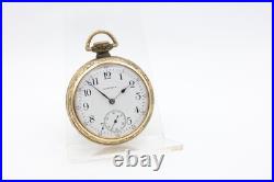 WALTHAM 17j 20647795 GR. 625 DERBY STURDY ROLLED PLATE CASE POCKET WATCH(JV)