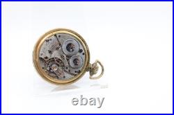 WALTHAM 17j 20647795 GR. 625 DERBY STURDY ROLLED PLATE CASE POCKET WATCH(JV)