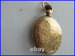 WALTHAM 18S B. W. C. Co 14K POCKET WATCH CASE WITH STAG ELK MADE 1901 FANCY DIAL