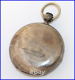 WALTHAM 18s MODEL 1857 HOME POCKET WATCH NICE COIN CASE WANTS TO RUN! ZZ86