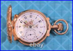 WALTHAM Antique 14K GOLD BOX HINGE Pocket Watch 6s 11j W Model 1890 HUNTING CASE