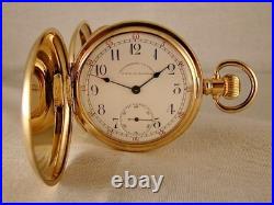 WALTHAM CRONOMETRO VICTORIA 9k GOLD FILLED HUNTER CASE 16s POCKET WATCH