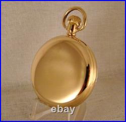 WALTHAM CRONOMETRO VICTORIA 9k GOLD FILLED HUNTER CASE 16s POCKET WATCH