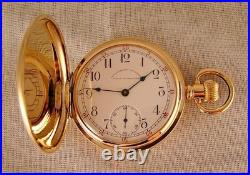 WALTHAM CRONOMETRO VICTORIA 9k GOLD FILLED HUNTER CASE 16s POCKET WATCH