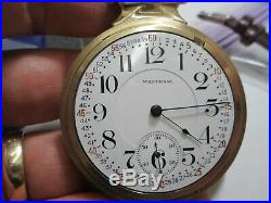 WALTHAM RIVERSIDE MAXIMUS 23J RAILROAD FANCY CASE MONGOMERY DIAL Pocket Watch