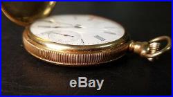 WALTHAM, Royal, Beautiful 14K Solid Gold Hunting Case, 17J, Men's Pocket watch