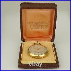WORKING! Pocket Watch ULTRA incl CASE Gold pl. Men's no fusee duplex no repeater