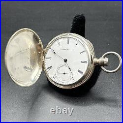 WORKS! Antique E Howard Co Series III 15j Size N Hunter Silver Pocket Watch