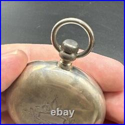 WORKS! Antique E Howard Co Series III 15j Size N Hunter Silver Pocket Watch