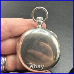 WORKS! Antique E Howard Co Series III 15j Size N Hunter Silver Pocket Watch