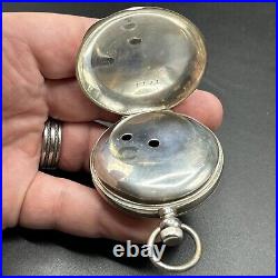 WORKS! Antique E Howard Co Series III 15j Size N Hunter Silver Pocket Watch