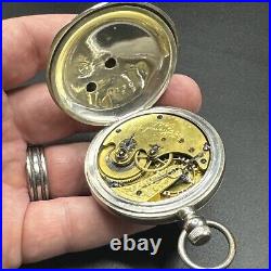 WORKS! Antique E Howard Co Series III 15j Size N Hunter Silver Pocket Watch