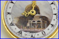 WOW! Ottoman M. Borrell, London Shagreen pair case Verge Fusee pocket watch&chain