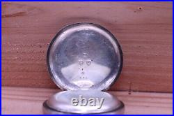 WRIGHT & CRAIGHEAD #8564 ENGLISH LEVER MEN'S POCKET WATCH SILVER CASE 49.8mm(HQ)