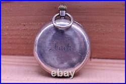 WRIGHT & CRAIGHEAD #8564 ENGLISH LEVER MEN'S POCKET WATCH SILVER CASE 49.8mm(HQ)