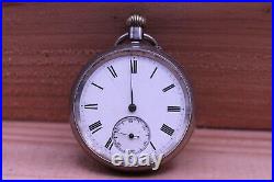WRIGHT & CRAIGHEAD #8564 ENGLISH LEVER MEN'S POCKET WATCH SILVER CASE 49.8mm(HQ)