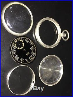 WW2 Military ROLEX Pocket Watch Case And Dial ONLY. FOR PARTS