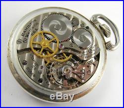 WW II Hamilton 4992B GCT U. S. Military Hack Silver case Govt. Model Pocketwatch