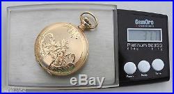 Wadsworth 14K Yellow Gold Pocket Watch Case 14 size 37.7 grams Very Nice