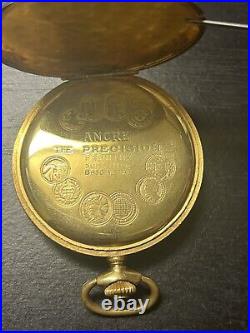 Wakmann Swiss Made 17 Jewels Incabloc Pocket Watch (12 KT Gold Filled Watch Fob)