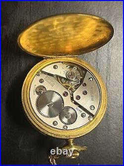 Wakmann Swiss Made 17 Jewels Incabloc Pocket Watch (12 KT Gold Filled Watch Fob)