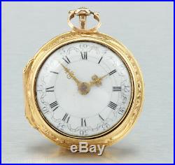 Walker & Co. London signed 22k Gold Repoussé case Pocket watch ca. 1780