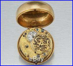 Walker & Co. London signed 22k Gold Repoussé case Pocket watch ca. 1780