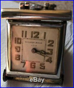 Walser Wald XFine & Rare pocket watch SIlver & Enamel Case 37 mm x 30,5 mm aside
