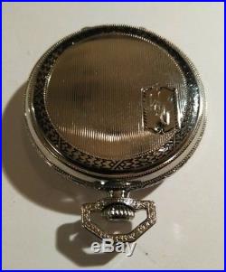 Waltham 12S. Fancy Dial 15 jewels ART DECO (1919) 14k Gold Filled Enameled Case