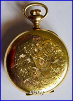 Waltham 14K Gold Antique American Full Hunter Case Pocket Watch ca. 1903