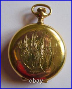 Waltham 14K Gold Antique American Full Hunter Case Pocket Watch ca. 1903