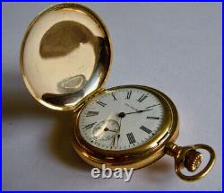 Waltham 14K Gold Antique American Full Hunter Case Pocket Watch ca. 1903