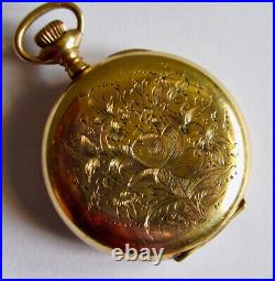 Waltham 14K Gold Antique American Full Hunter Case Pocket Watch ca. 1903