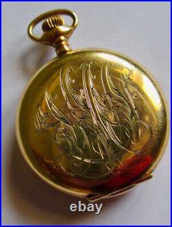 Waltham 14K Gold Antique American Full Hunter Case Pocket Watch ca. 1903