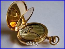 Waltham 14K Gold Antique American Full Hunter Case Pocket Watch ca. 1903