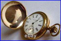 Waltham 14K Gold Antique American Full Hunter Case Pocket Watch ca. 1903