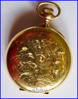 Waltham 14K Gold Antique American Full Hunter Case Pocket Watch ca. 1903